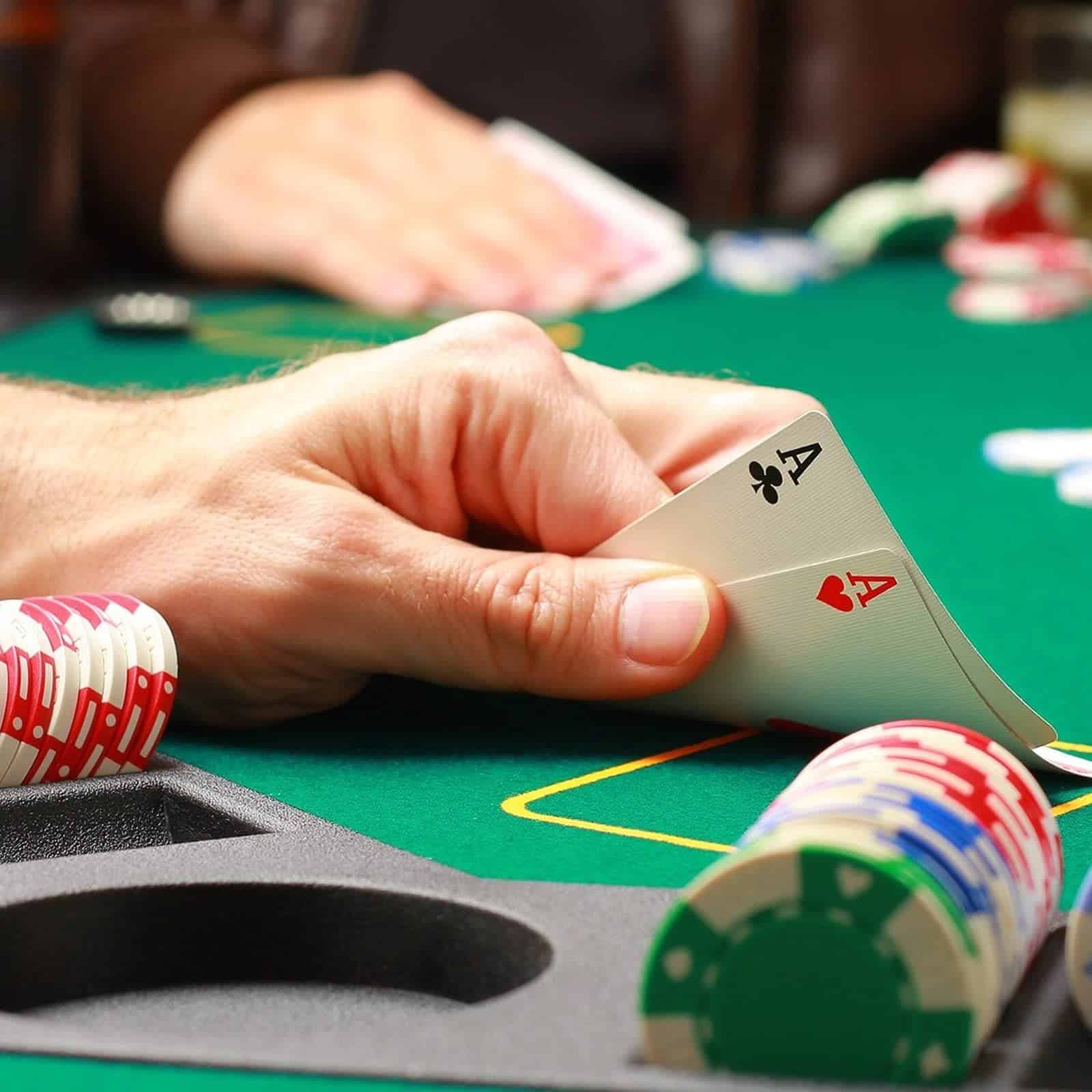 EVIEUN 48" Tapete de mesa de póker plegable para 8 - Imagen 8