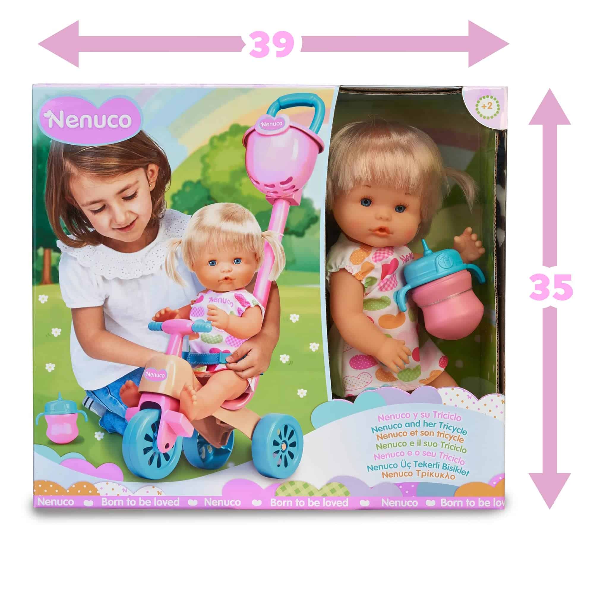 Nenuco y su Triciclo - Muñeca Bebé con Vestido Lindo, - Imagen 3