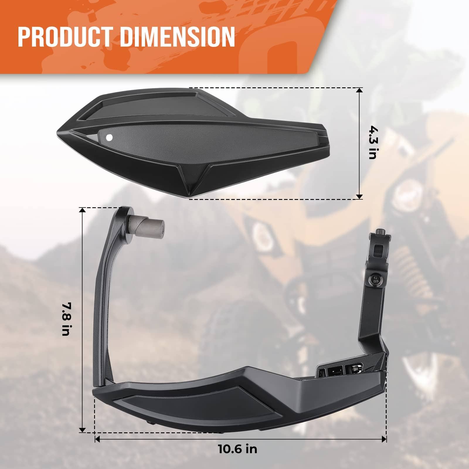 KEMIMOTO Protector de Manos para ATV, Kit de Deflectores de - Imagen 7