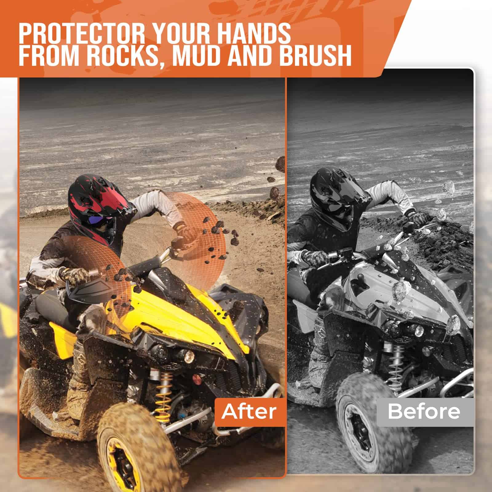 KEMIMOTO Protector de Manos para ATV, Kit de Deflectores de - Imagen 5