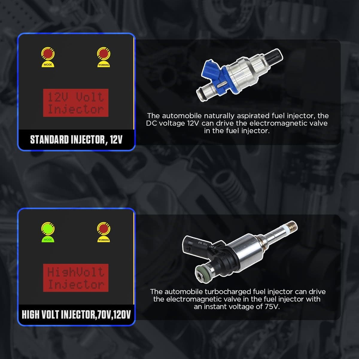 AUTOOL Probador y Limpiador de Inyectores de Combustible - Imagen 3