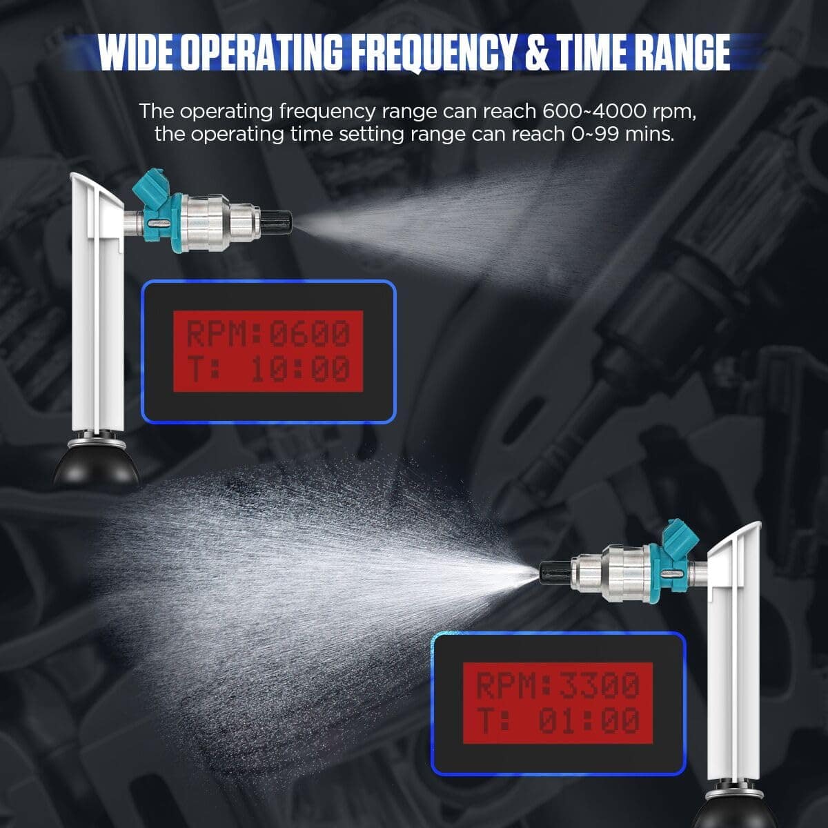 AUTOOL Probador y Limpiador de Inyectores de Combustible - Imagen 4
