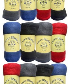 Juego de 12 mantas de polar suave Yacht & Smith 50 X 60,