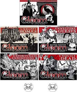 Paquete de Juego de Cartas Gloom Segunda Edición más las 4
