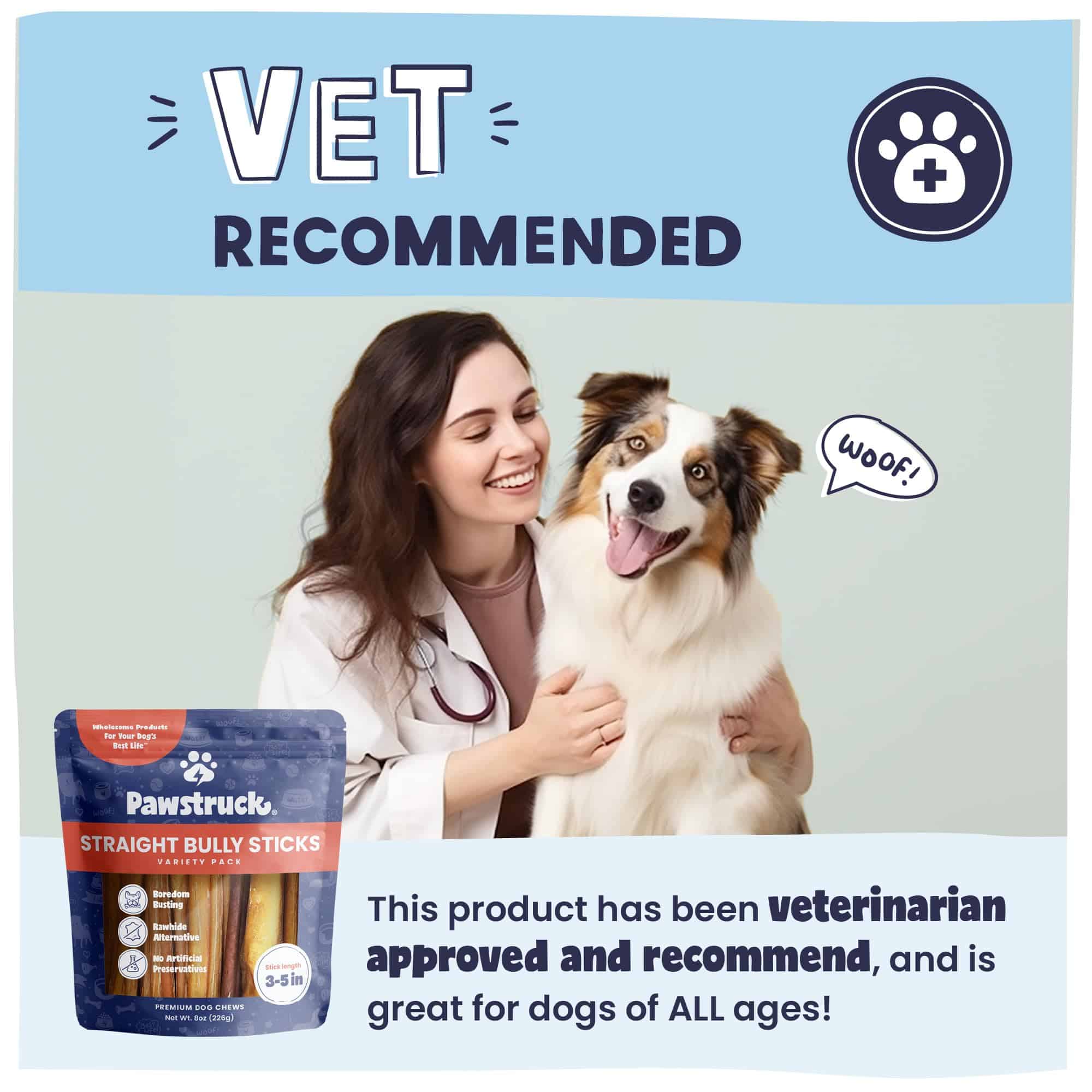 Pawstruck Natural 3-5" Bully Sticks para Perros Pequeños y - Imagen 7