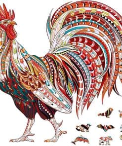 Rompecabezas de madera Jigfoxy para adultos, -Gallo fuerte