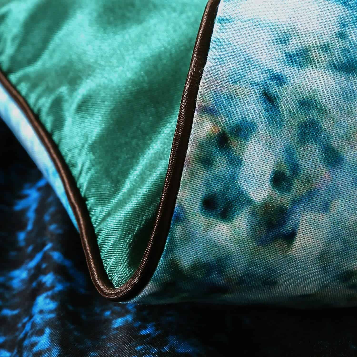 Juego de edredón de mármol verde para cama King - 3 piezas - Imagen 8