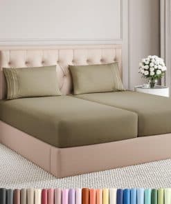 Juego de Sábanas de Gran Tamaño Split King de 5 Piezas -