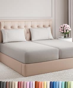 Juego de Sábanas Split King Size de 5 -Gris Francés