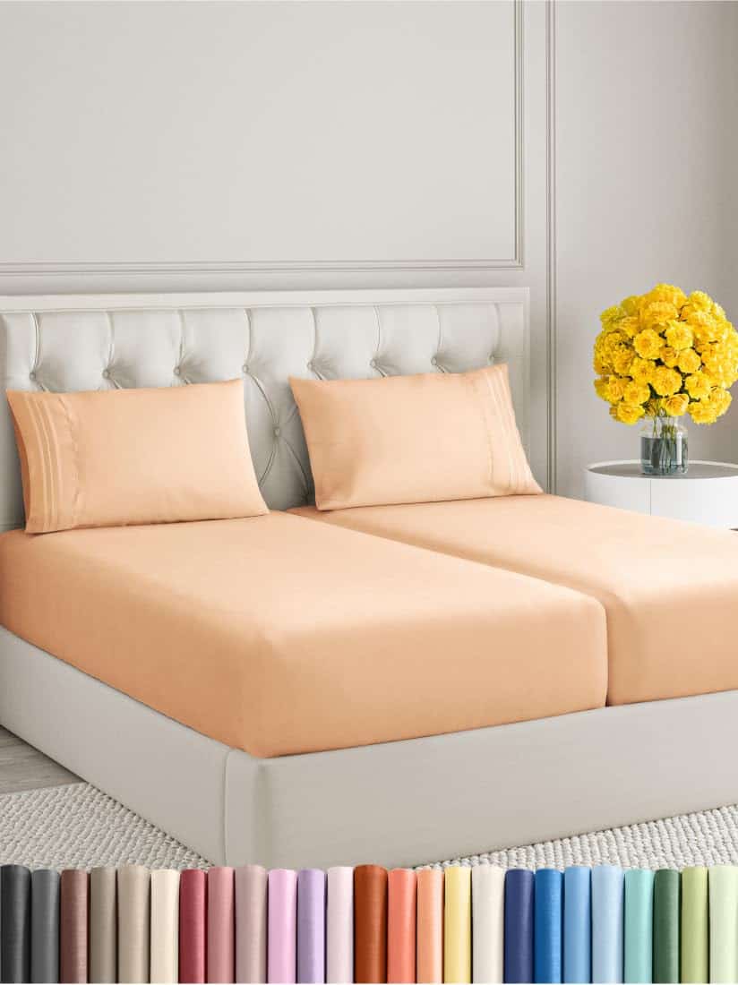 Juego de sábanas de talla King dividida de 5 piezas -