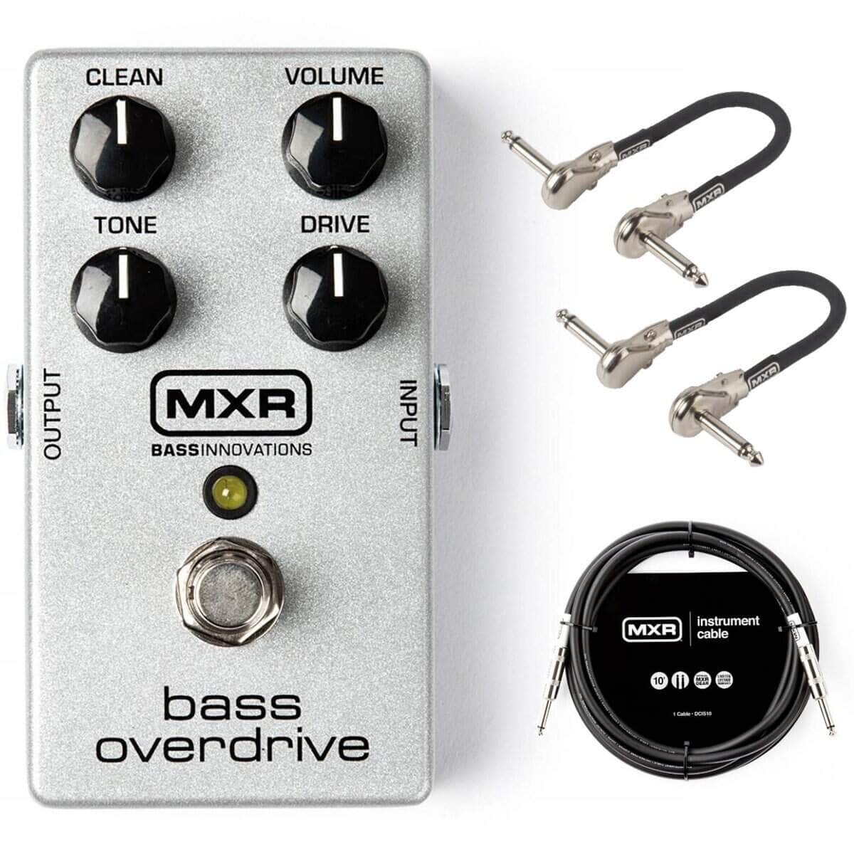 Paquete de pedal MXR M89 Bass Overdrive con cable de