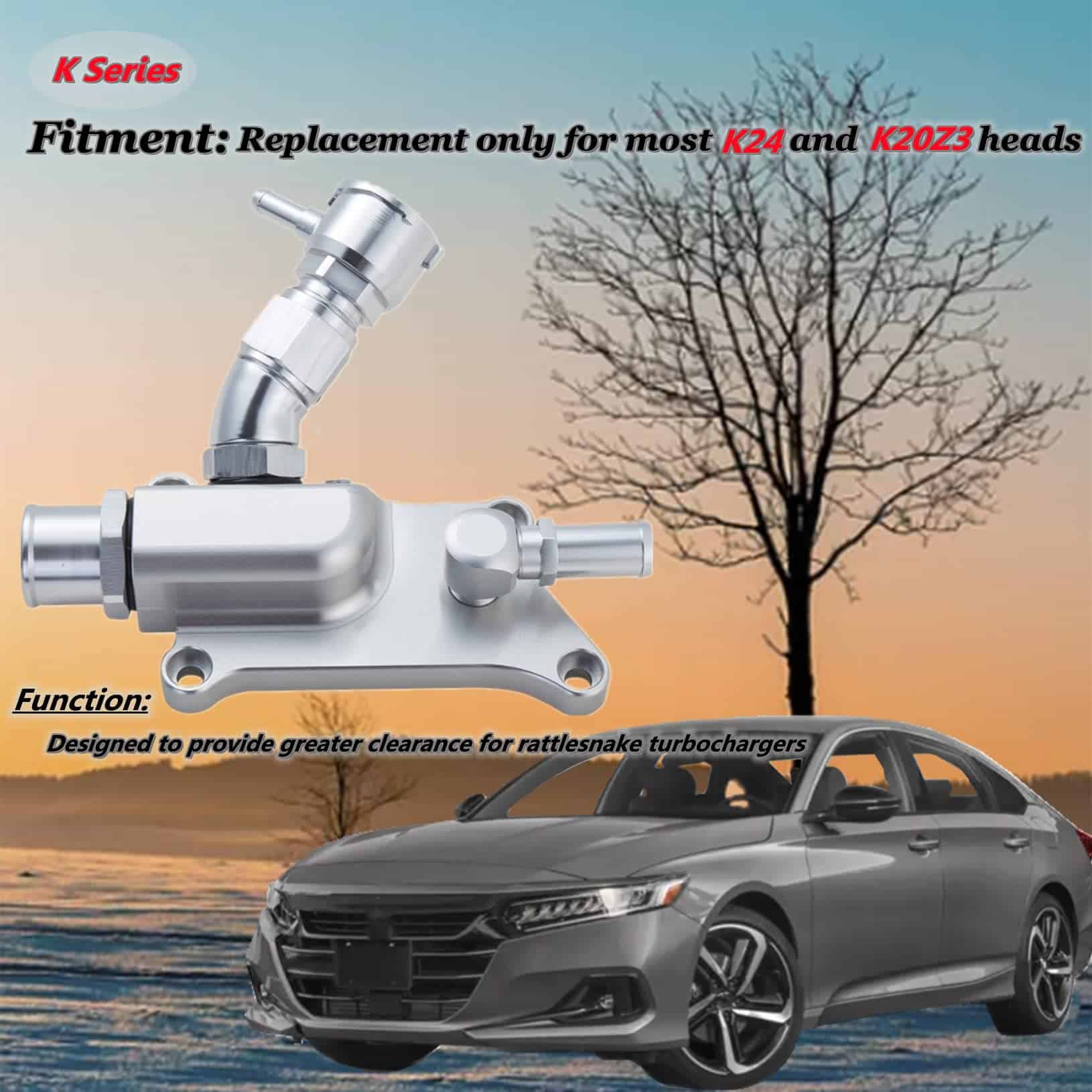 LicBund K Series Upper Coolant Housing Straight Elbow Inlet - Imagen 5