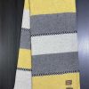 Manta de Lana de Merino Eikei con Patrón de Rayas Anchas
