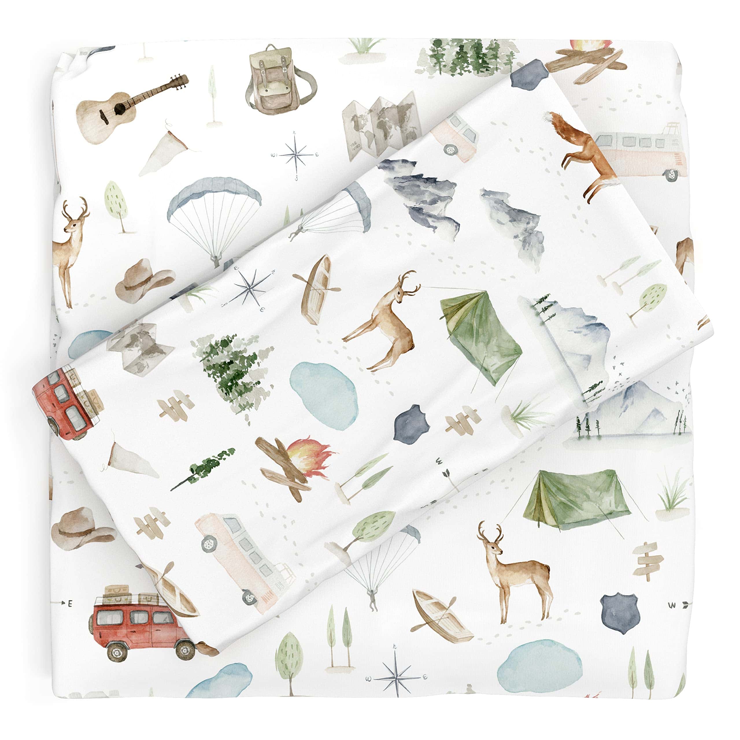 Juego de sábanas para gemelos Pobi Baby - -Explorar