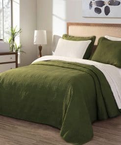 Juego de colcha Chezmoi Collection Kingston tamaño King, 3