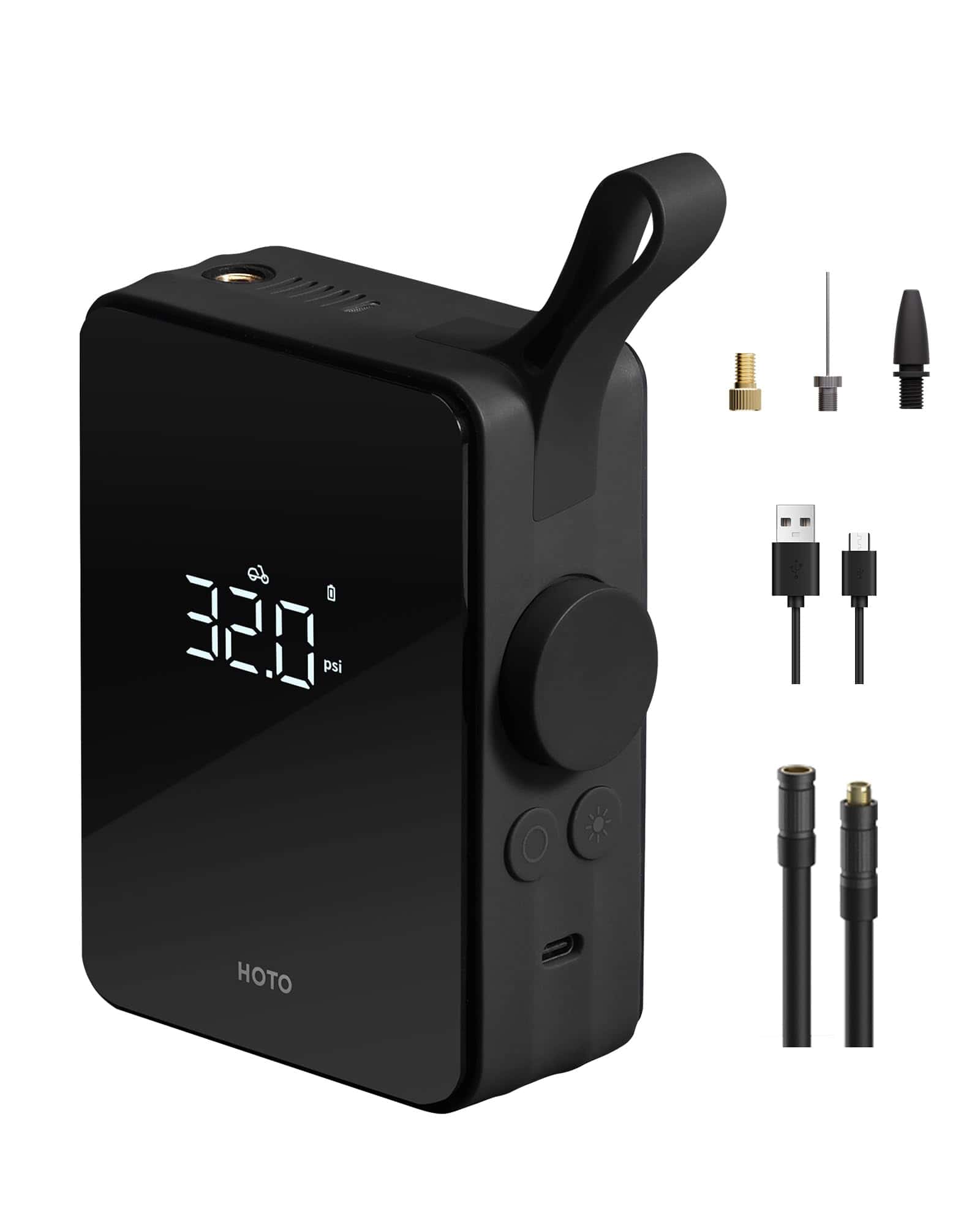 Inflador de neumáticos portátil HOTO, Bomba de aire