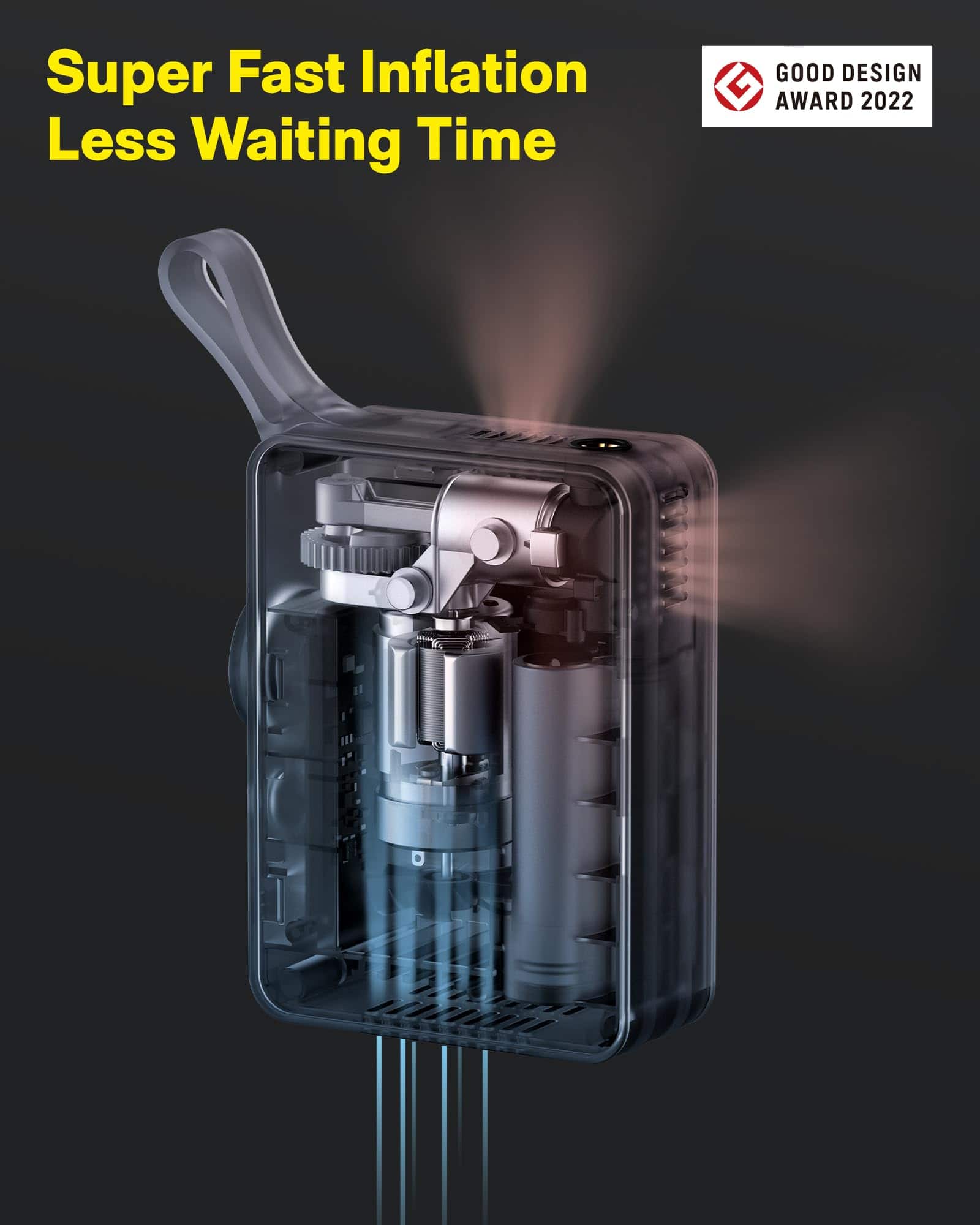 Inflador de neumáticos portátil HOTO, Bomba de aire - Imagen 5