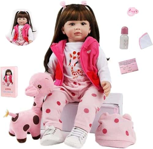 Muñeca de bebé renacida de 24 pulgadas 60 cm niña realista