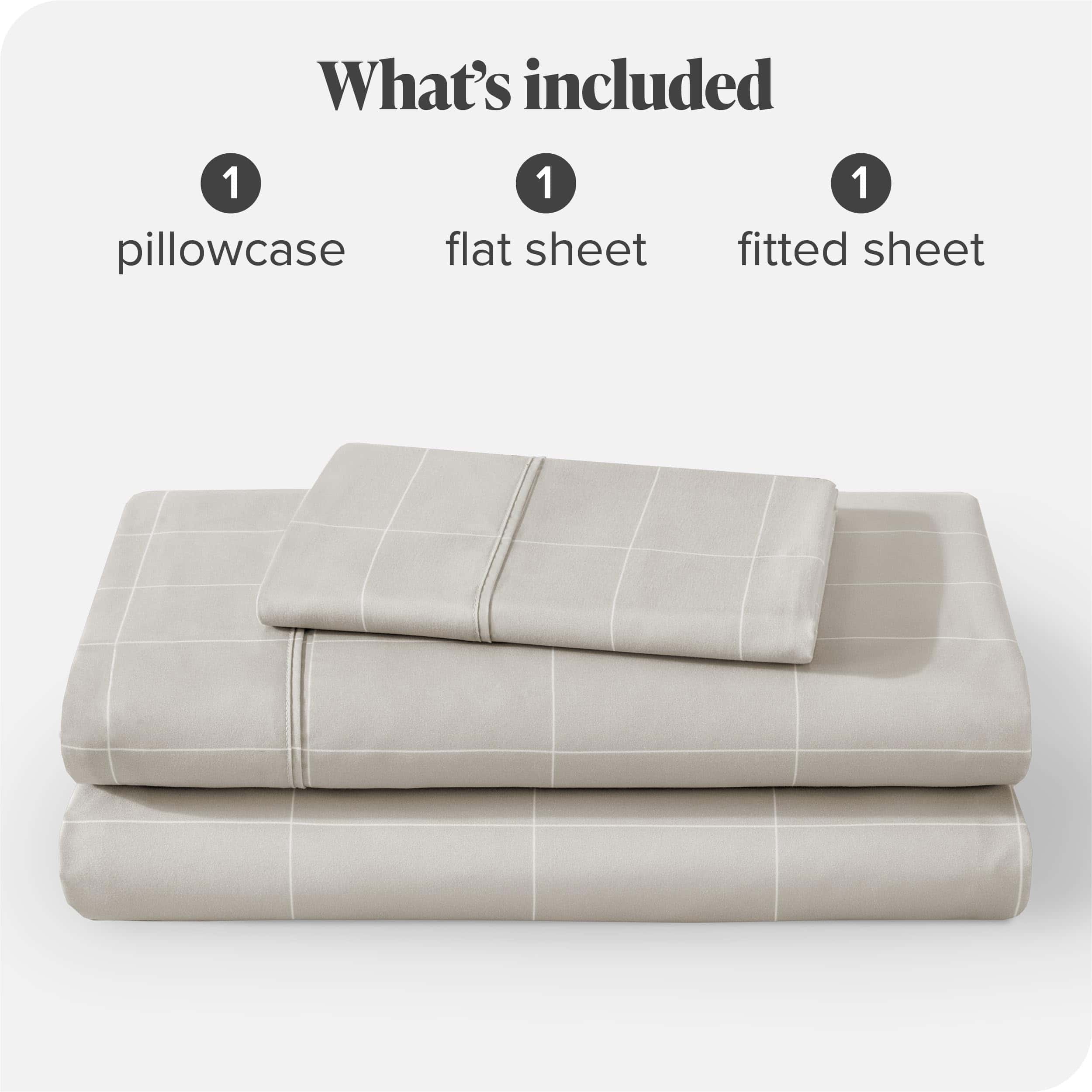 Juego de sábanas Bare Home Twin XL - Tamaño -Cuadrícula - Pi - Imagen 8