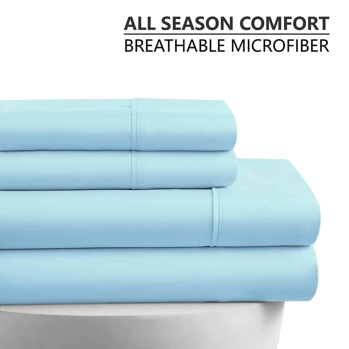 Juego de sábanas American Home Collection -Azul Claro - Imagen 4