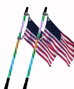 Paquete de 2 luces de látigo LED de 4 pies con control