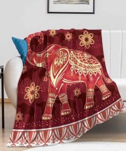Manta de Elefante, Manta de Sofá de Elefante Decorativa