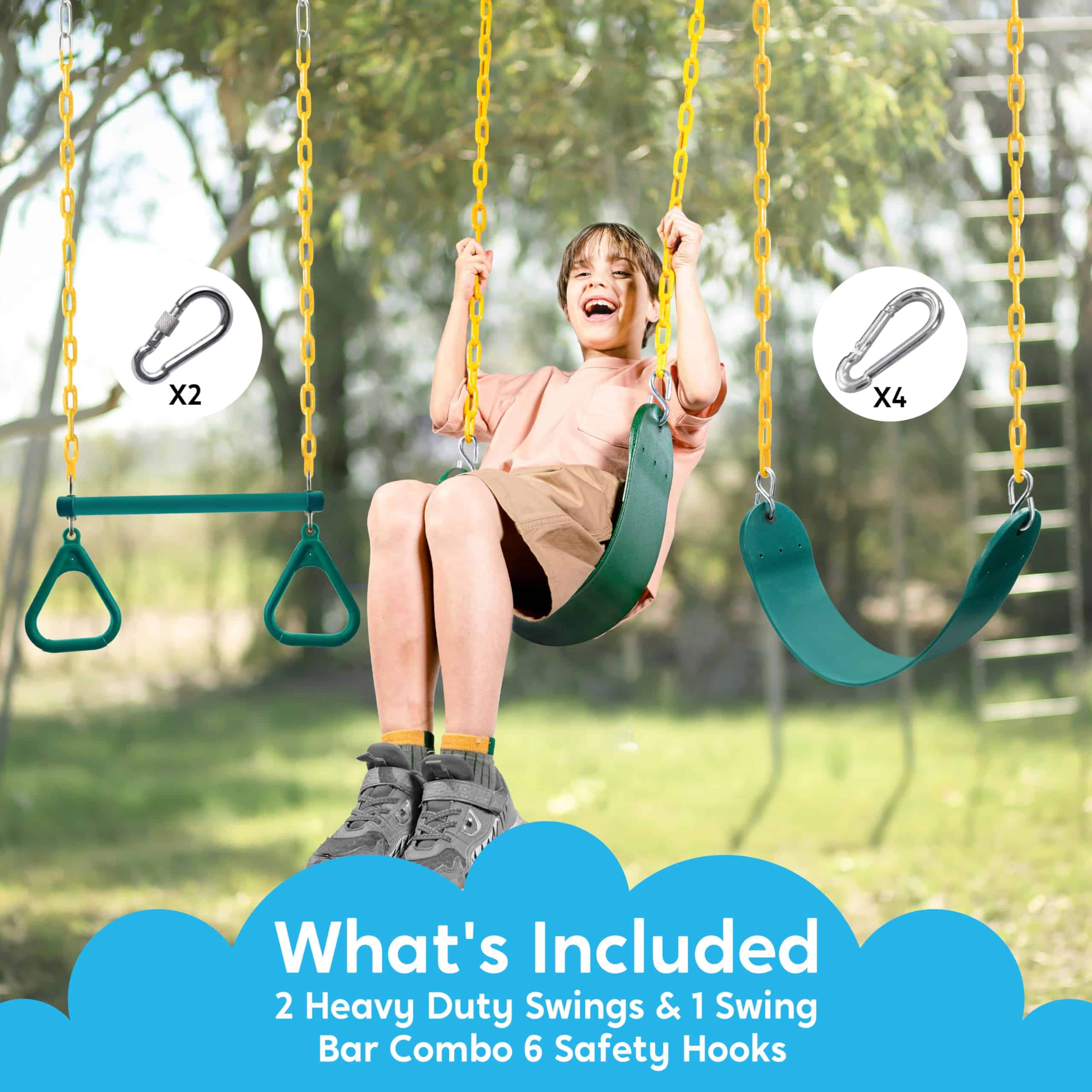 Conjunto de Columpio TURFEE de 3 Piezas Variadas, que - Imagen 3