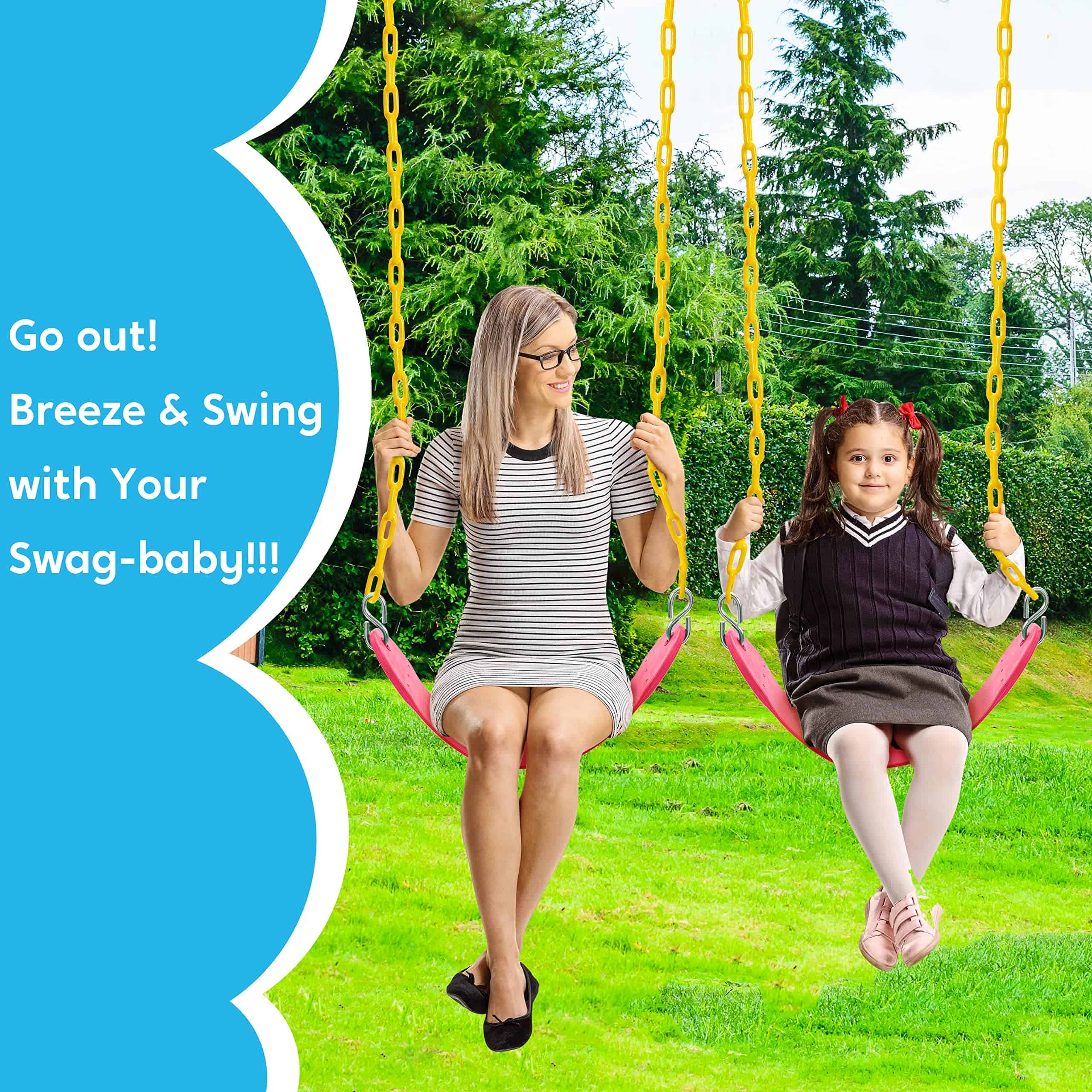 TURFEE 2 Packs Heavy Duty Swing Seat, Accesorios para - Imagen 4