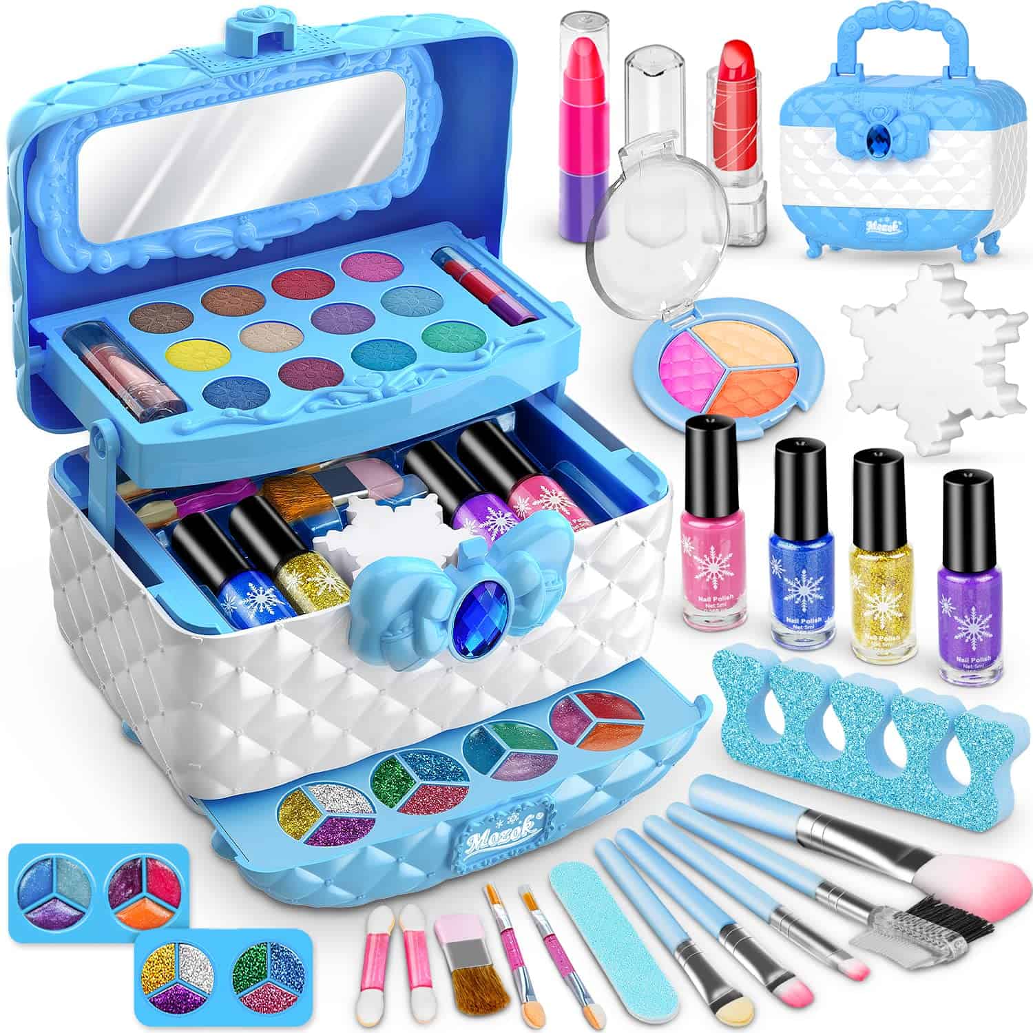 Kit de Maquillaje para Niñas Mozok, Tema Frozen Juego de