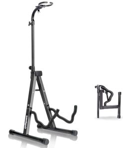 Soporte de guitarra acústica de suelo plegable A Frame con