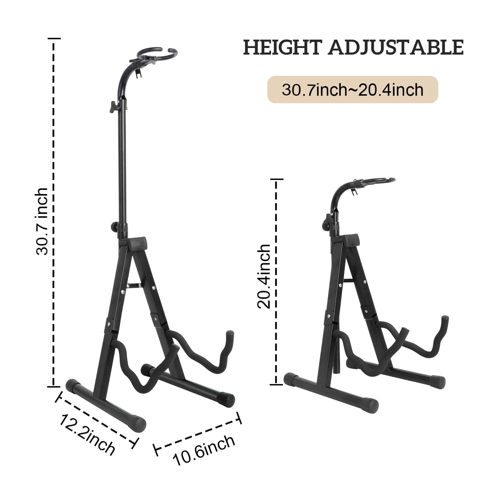 Soporte de guitarra acústica de suelo plegable A Frame con - Imagen 6