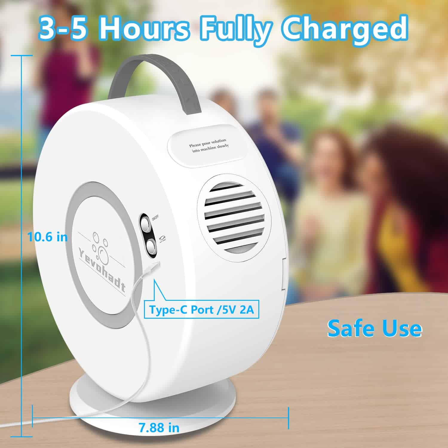 Máquina de Burbujas para Niños y Bebés, -Blanco - Imagen 5