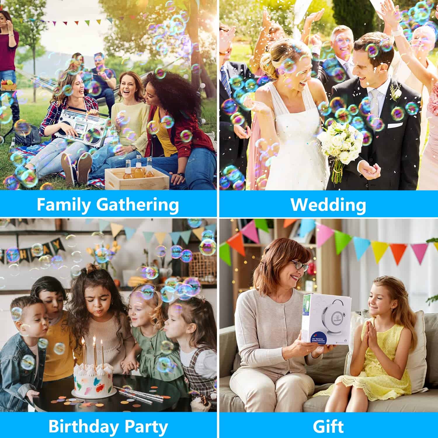 Máquina de Burbujas para Niños y Bebés, -Blanco - Imagen 7