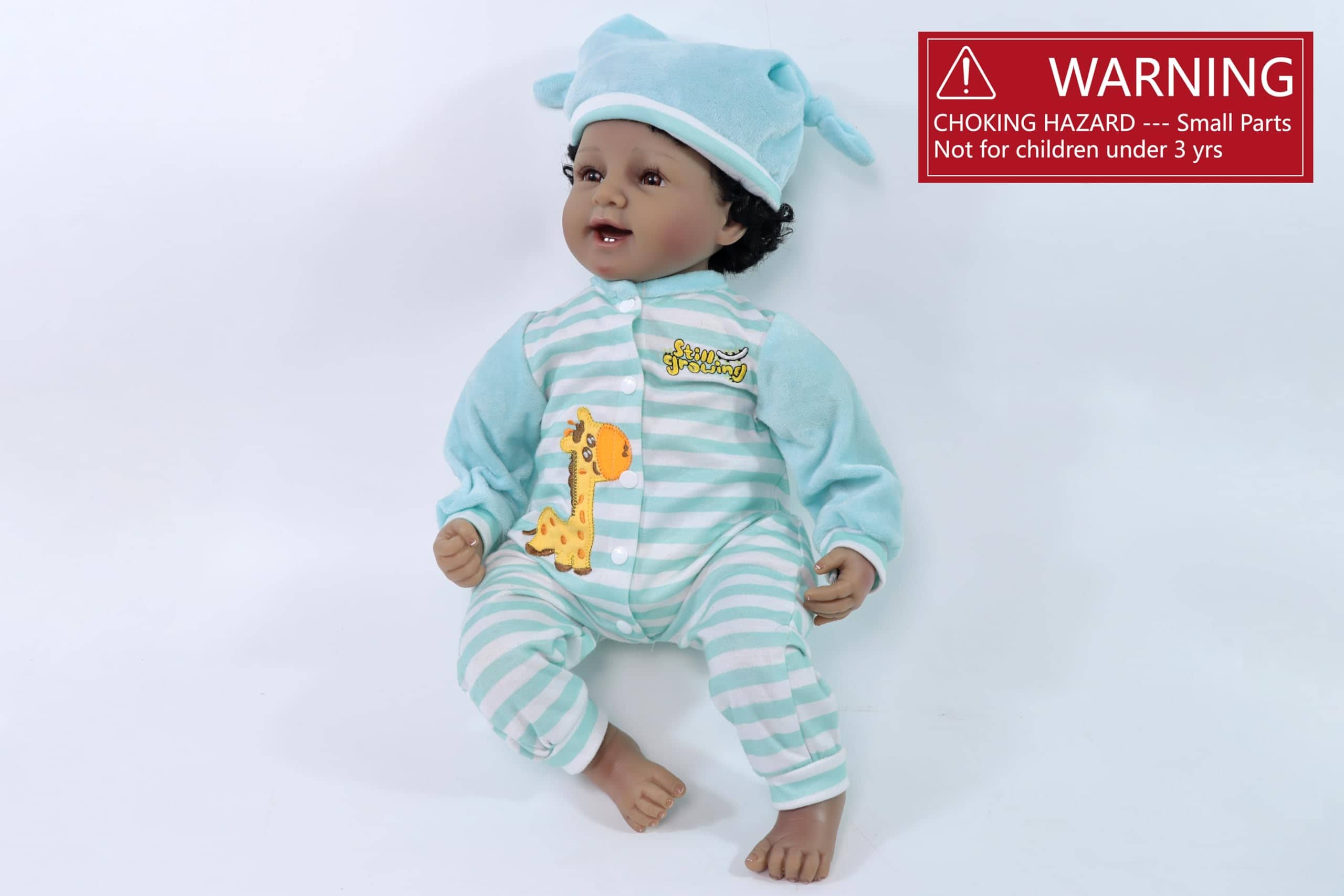 Muñeca Negra de 22" JRLCGYP, Realista Bebé Reborn de - Imagen 9