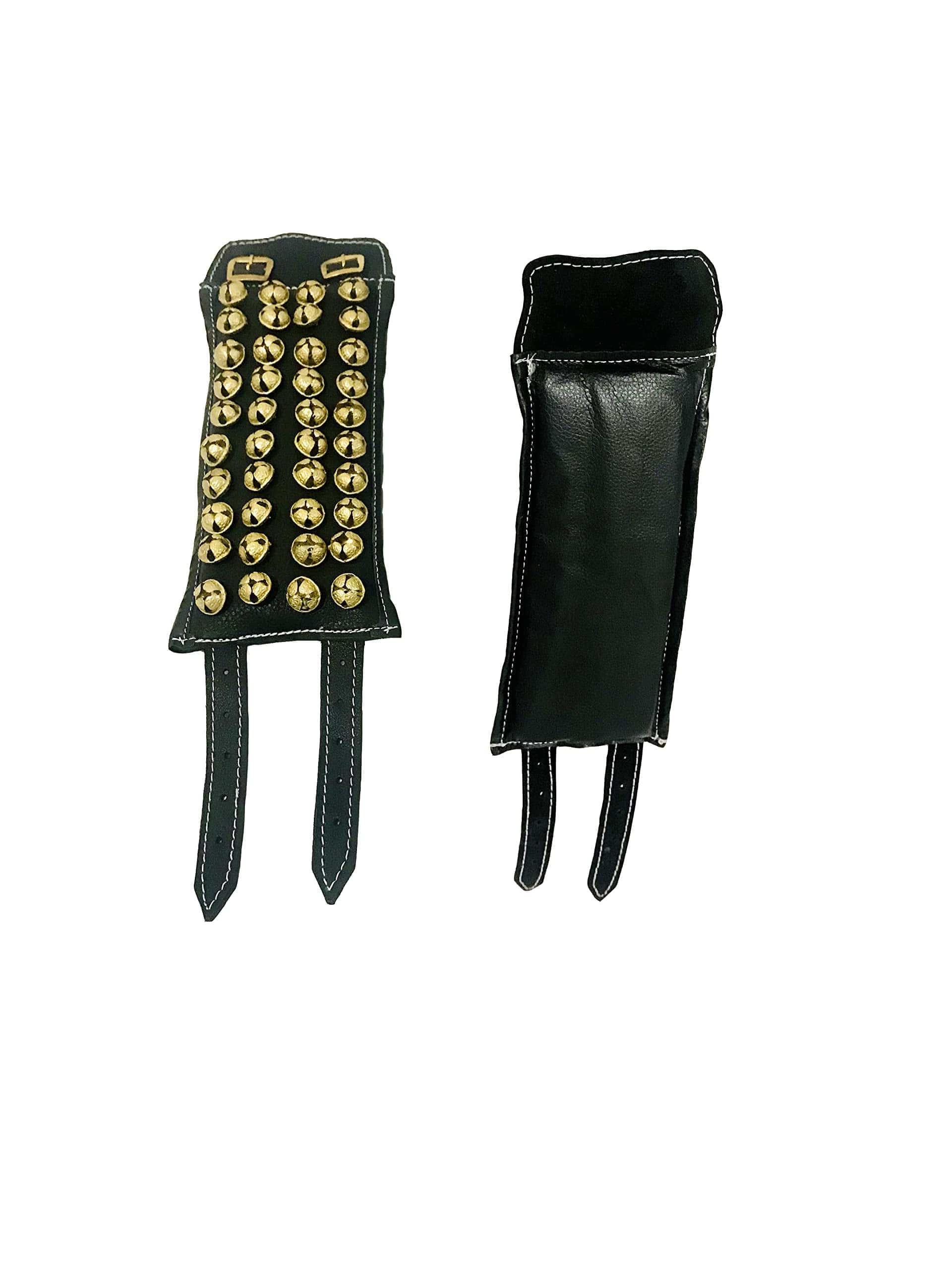 Par de cascabeles de baile Ghungroo en almohadilla de cuero - Imagen 3