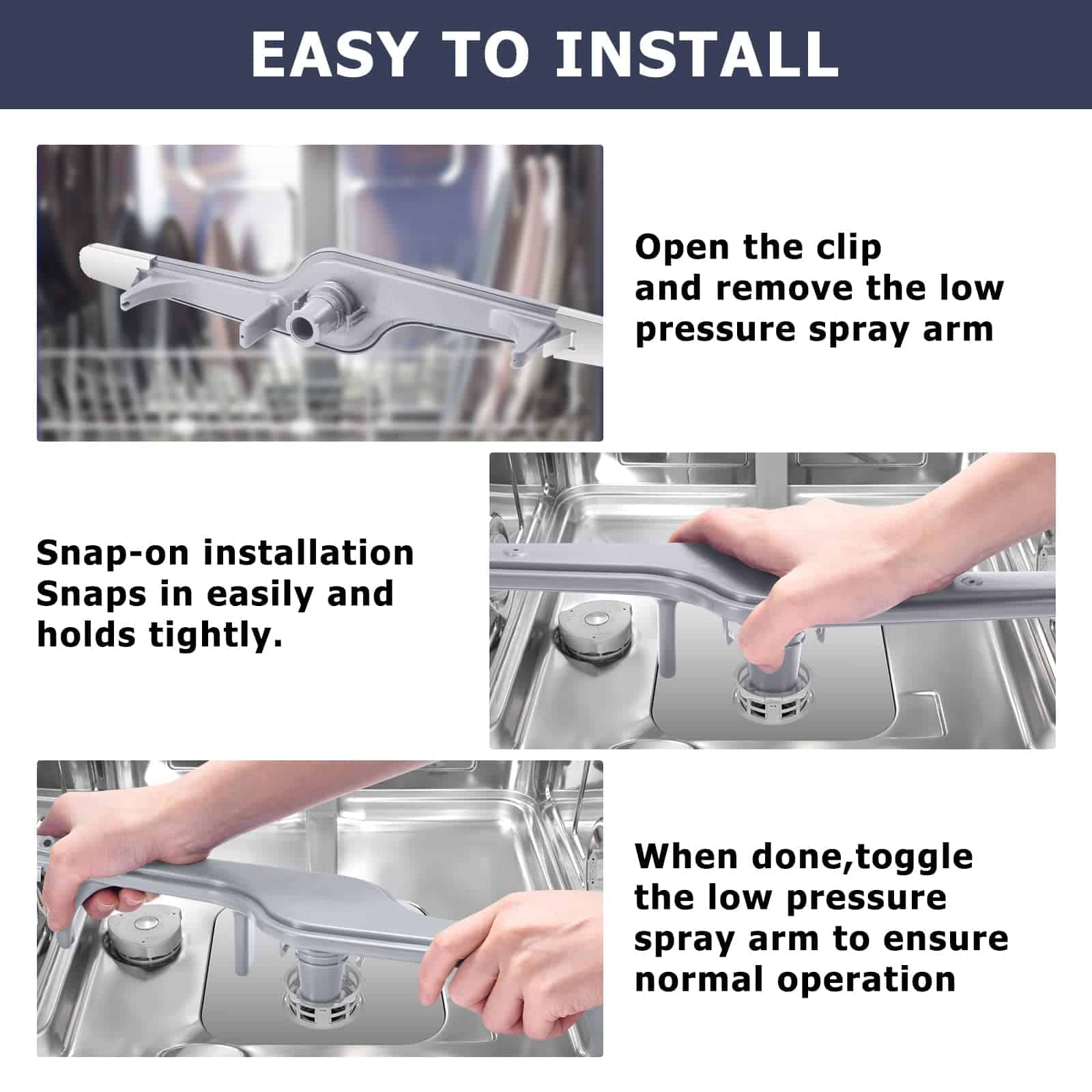 Brazo rociador inferior para lavavajillas 154568002 para - Imagen 8