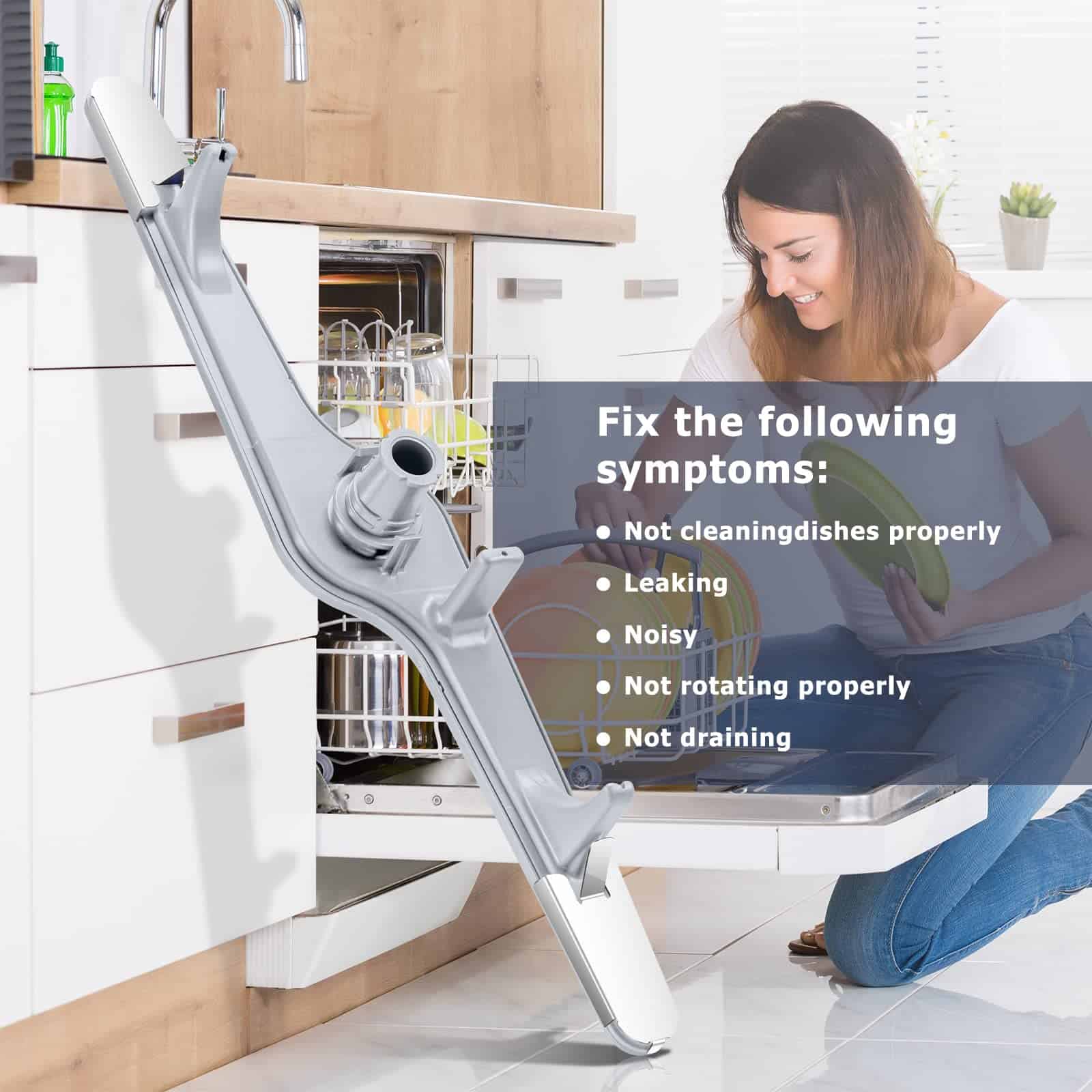 Brazo rociador inferior para lavavajillas 154568002 para - Imagen 7