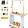Carrito de juguete de madera PairPear Toys para heladería