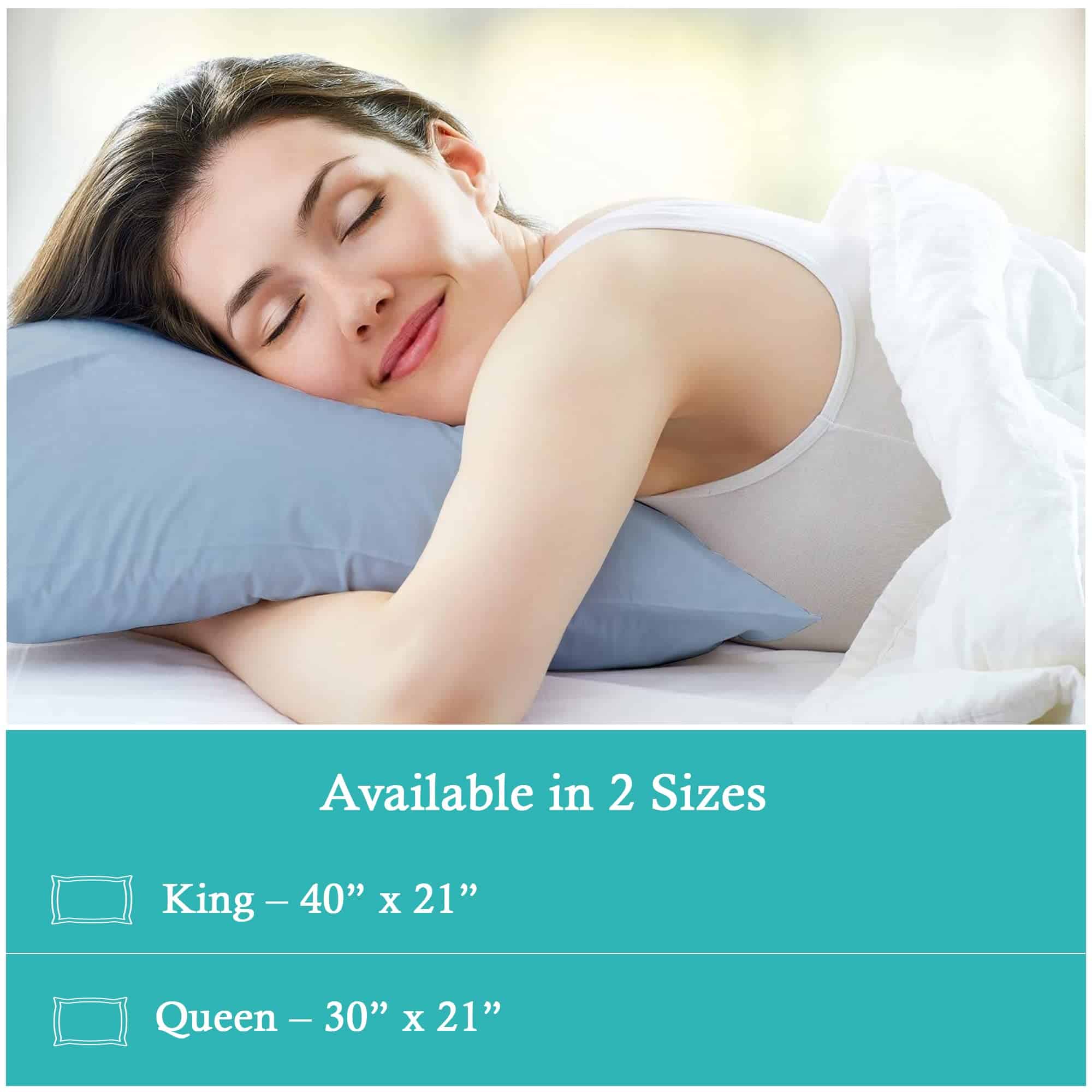 Set de 2 Fundas de Almohada Kotton Wama 600 TC -Azul Claro - Imagen 5