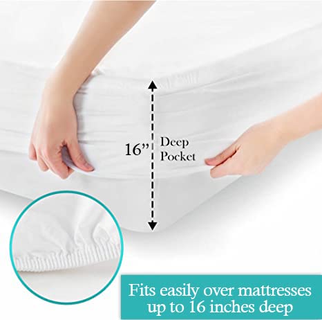 Juego de sábanas Queen 4 piezas 600 TC -Blanco - Imagen 5