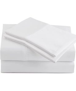 Juego de sábanas Queen 4 piezas 600 TC -Blanco