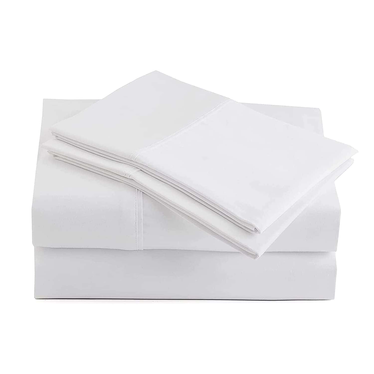 Juego de sábanas Queen 4 piezas 600 TC -Blanco