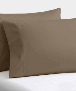 Set de 2 Fundas de Almohada Kotton Wama 600 TC -Taupe