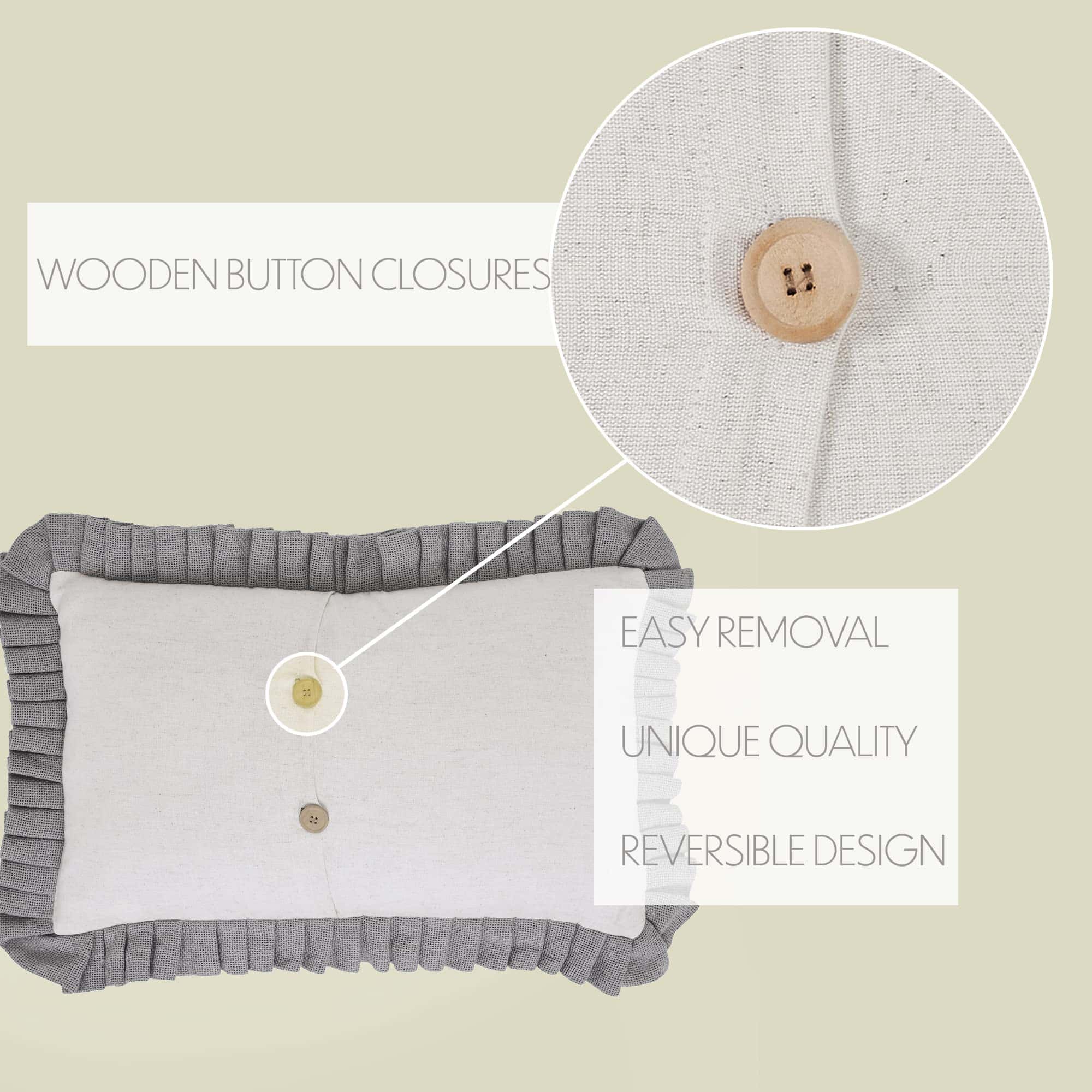 Almohada de granja bordada con abejas de VHC Brands, abejas - Imagen 3