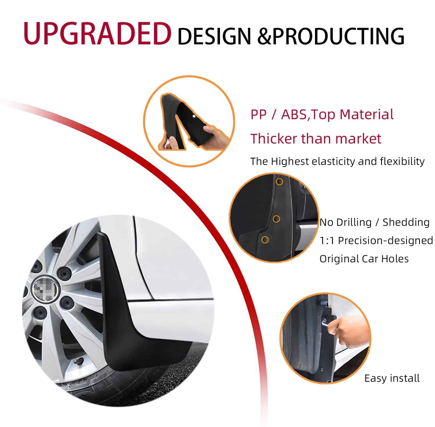 Kit de guardabarros para lodo para Volkswagen VW ID.4 2021 - Imagen 4