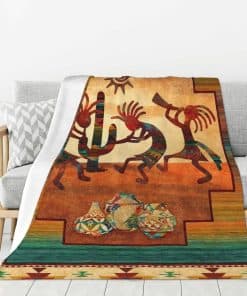 Manta de Franela Anti-Pilling Estilo Nativo del Suroeste de