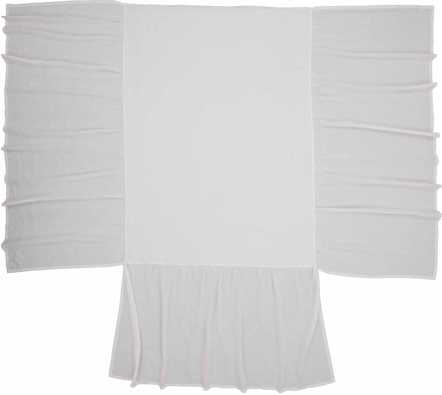 Colcha de cama King color blanco de lino con volantes Piper - Imagen 8