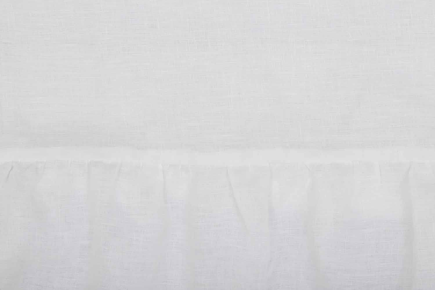 Colcha de cama King color blanco de lino con volantes Piper - Imagen 9