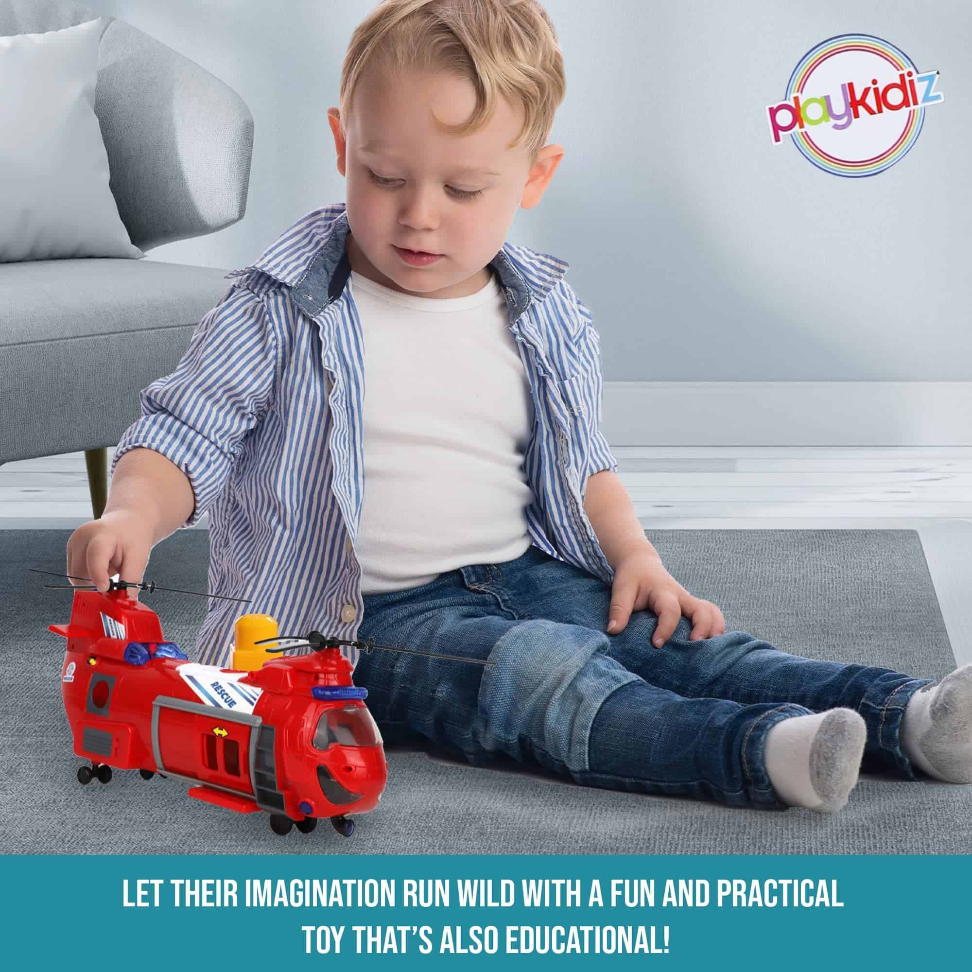 Juguetes de Helicóptero Playkidz para Niños, Helicóptero de - Imagen 8
