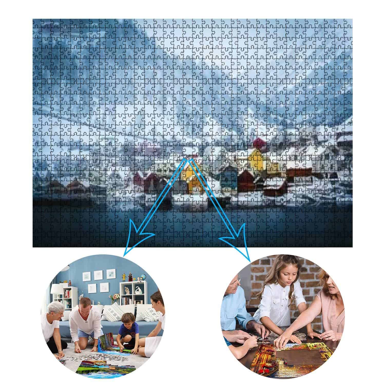 Rompecabezas de 1000 Piezas - Casas de Madera en las - Imagen 4